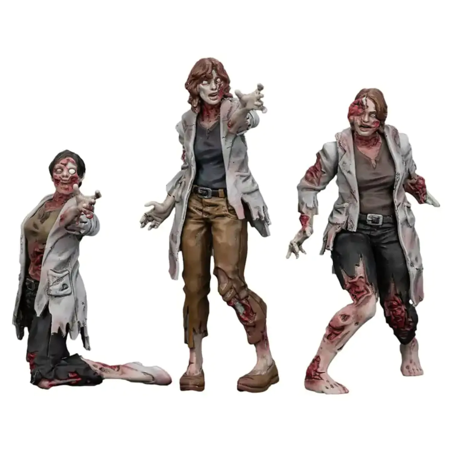 Zombie Dark Source akcijske figure - 3-Pack znanstvenice (ženske) 8 cm fotografija izdelka