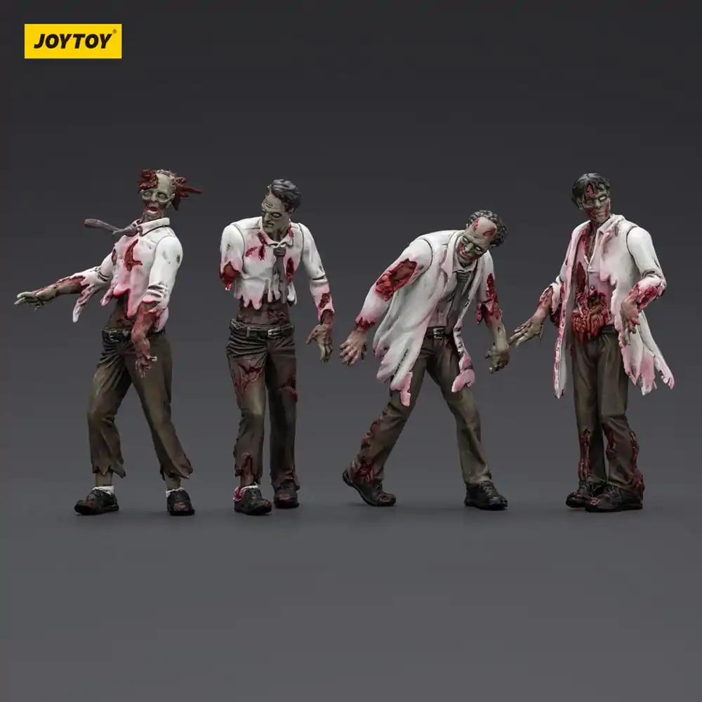 Zombie Dark Source akcijske figure, paket 4 znanstveniki (moški) 8 cm fotografija izdelka