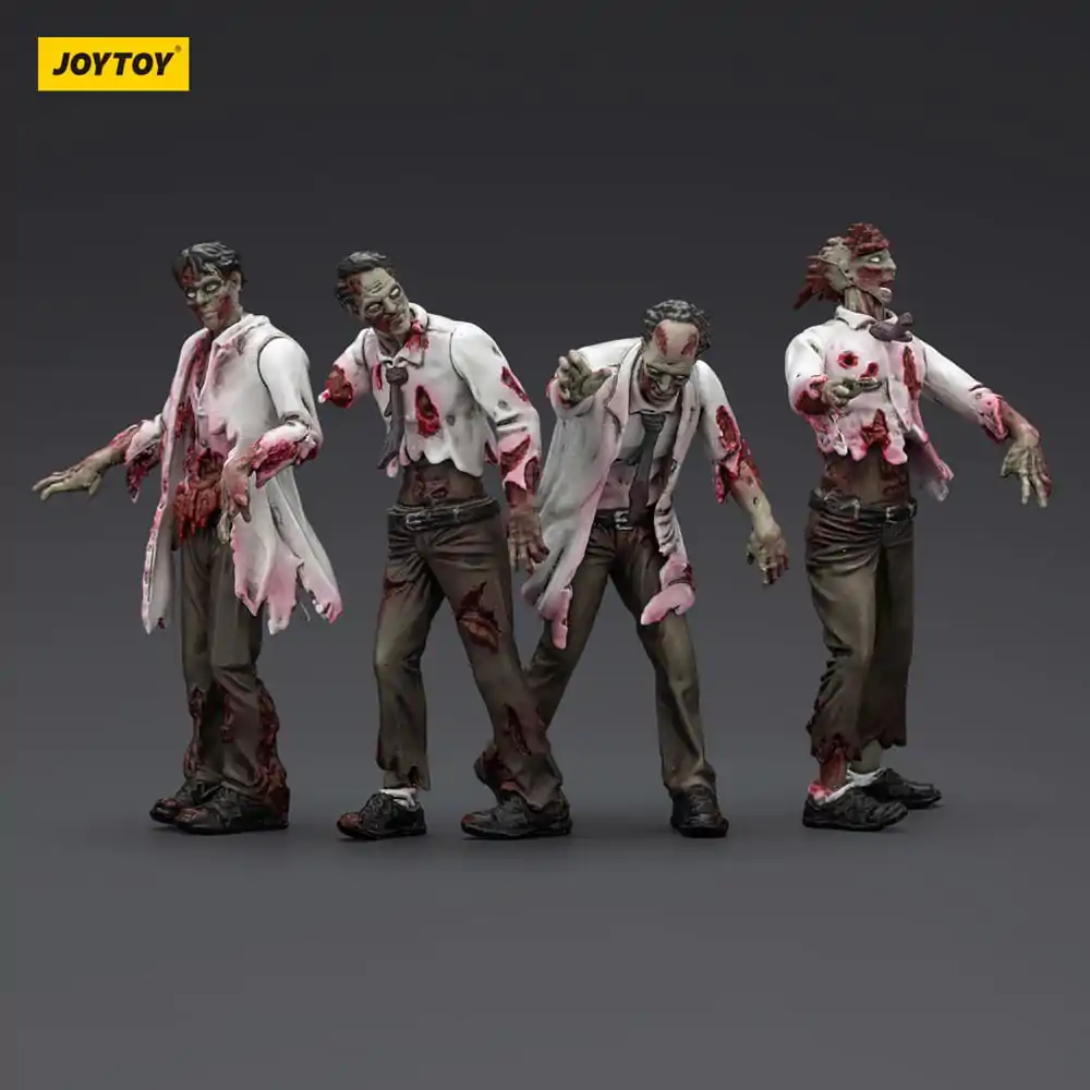 Zombie Dark Source akcijske figure, paket 4 znanstveniki (moški) 8 cm fotografija izdelka