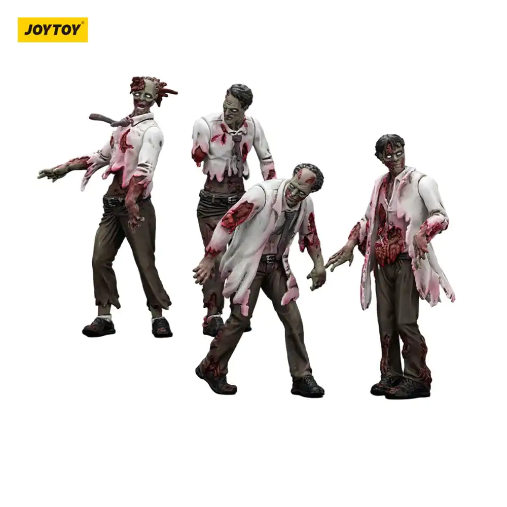 Zombie Dark Source akcijske figure, paket 4 znanstveniki (moški) 8 cm fotografija izdelka