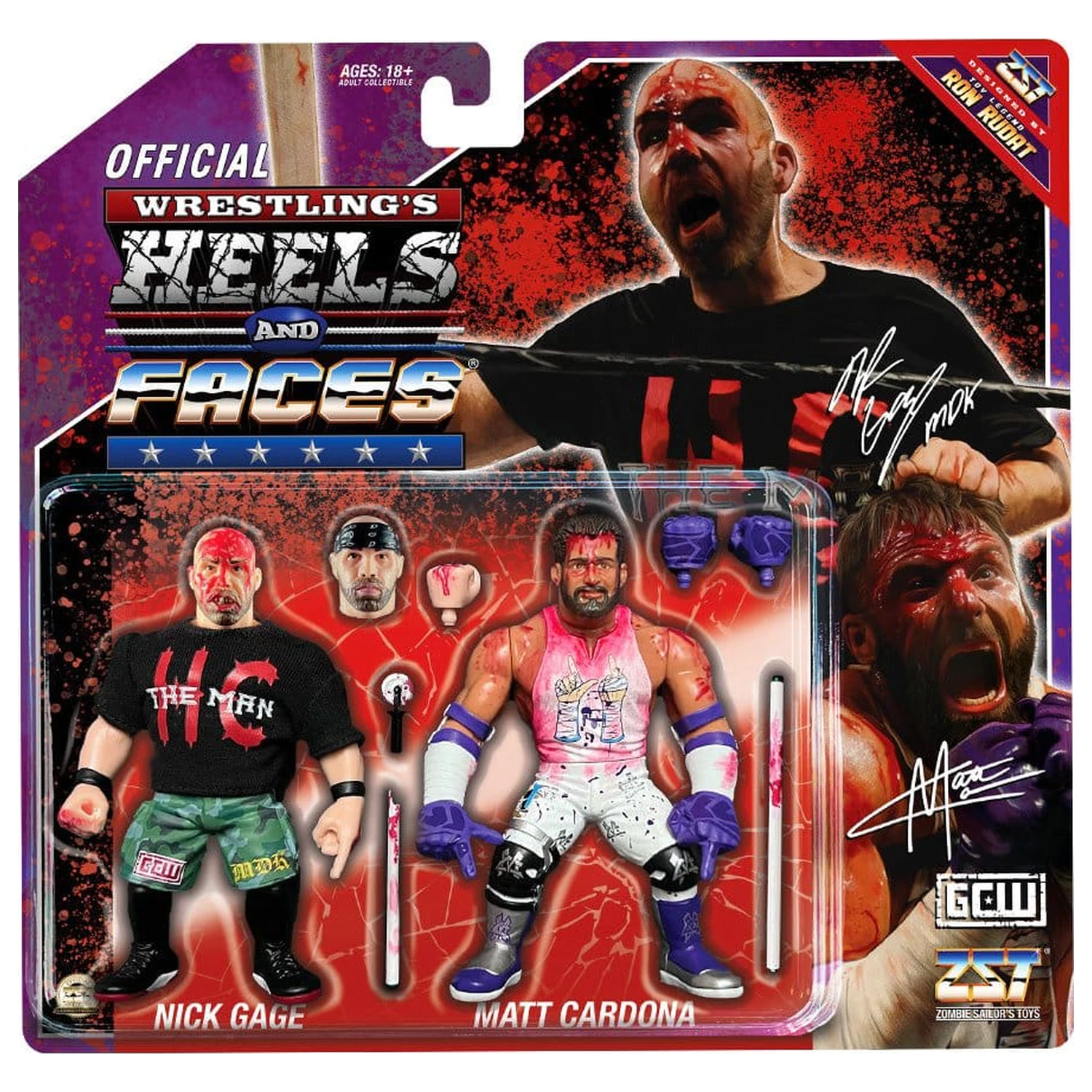 Zombie Sailor's Toys akcijski figuri 2-paket Nick Gage proti Matt Cardona 11 cm fotografija izdelka