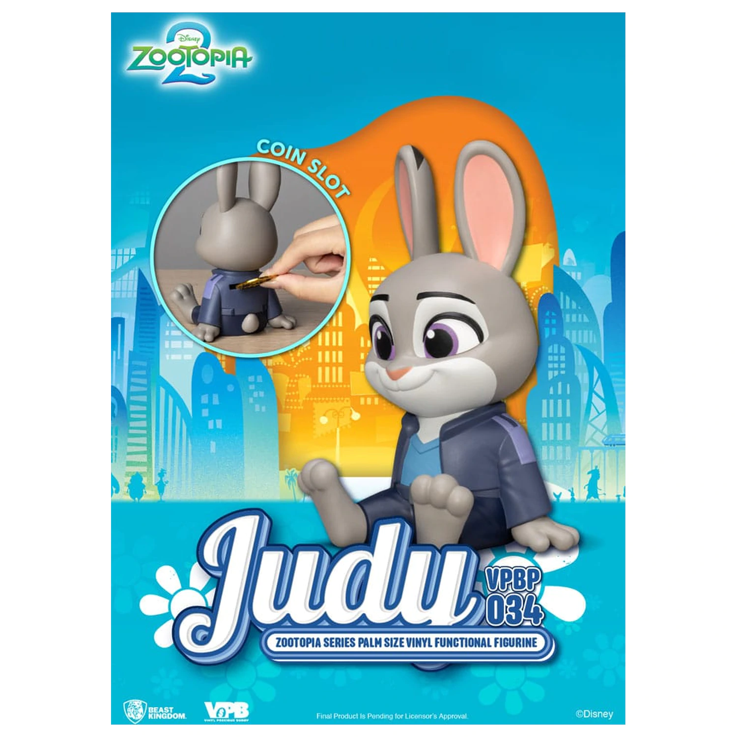 Zootopia Piggy Vinilni hranilnik Judy 15 cm fotografija izdelka