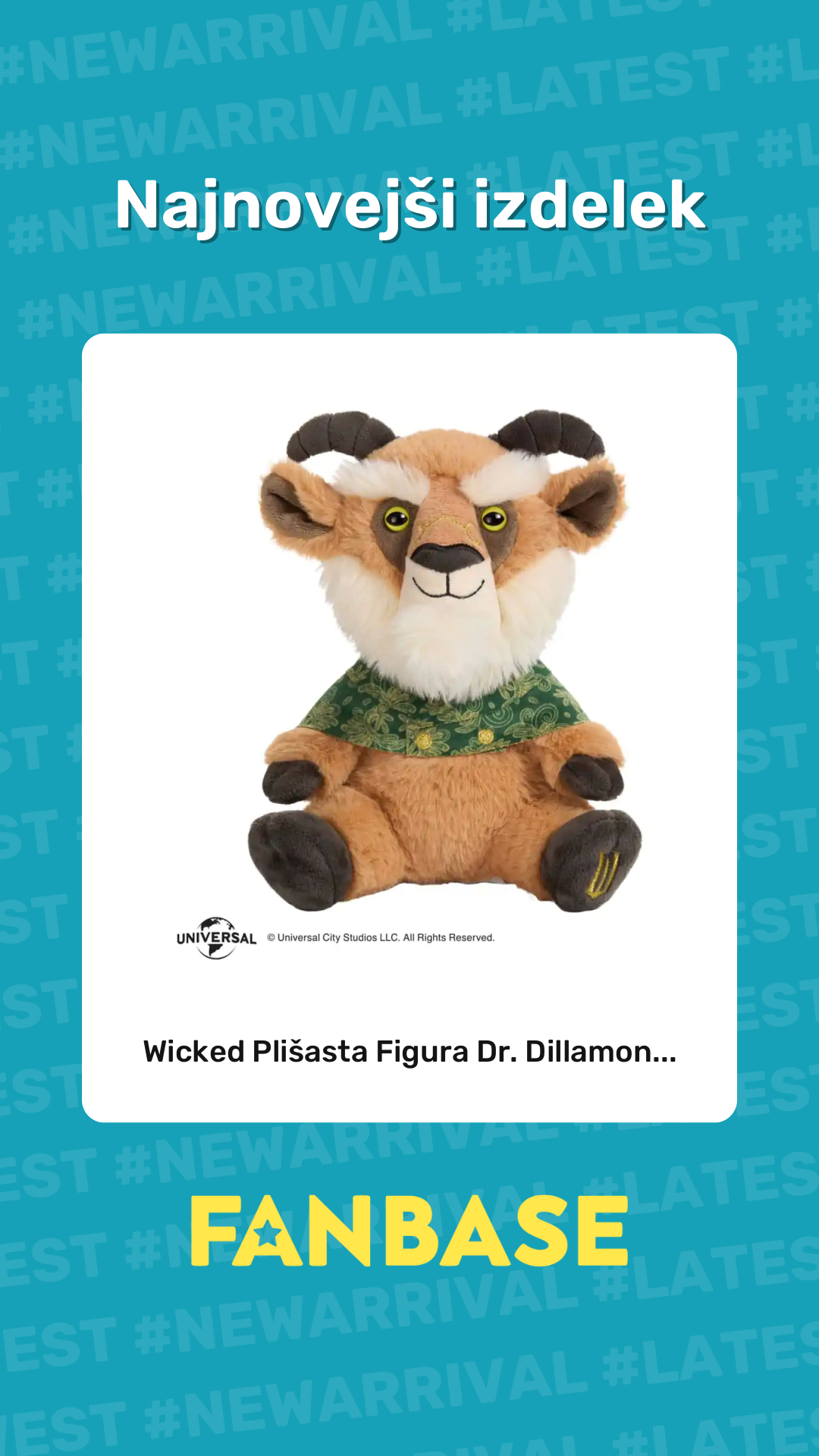 Najnovejši izdelek: Wicked Plišasta Figura Dr. Dillamon...