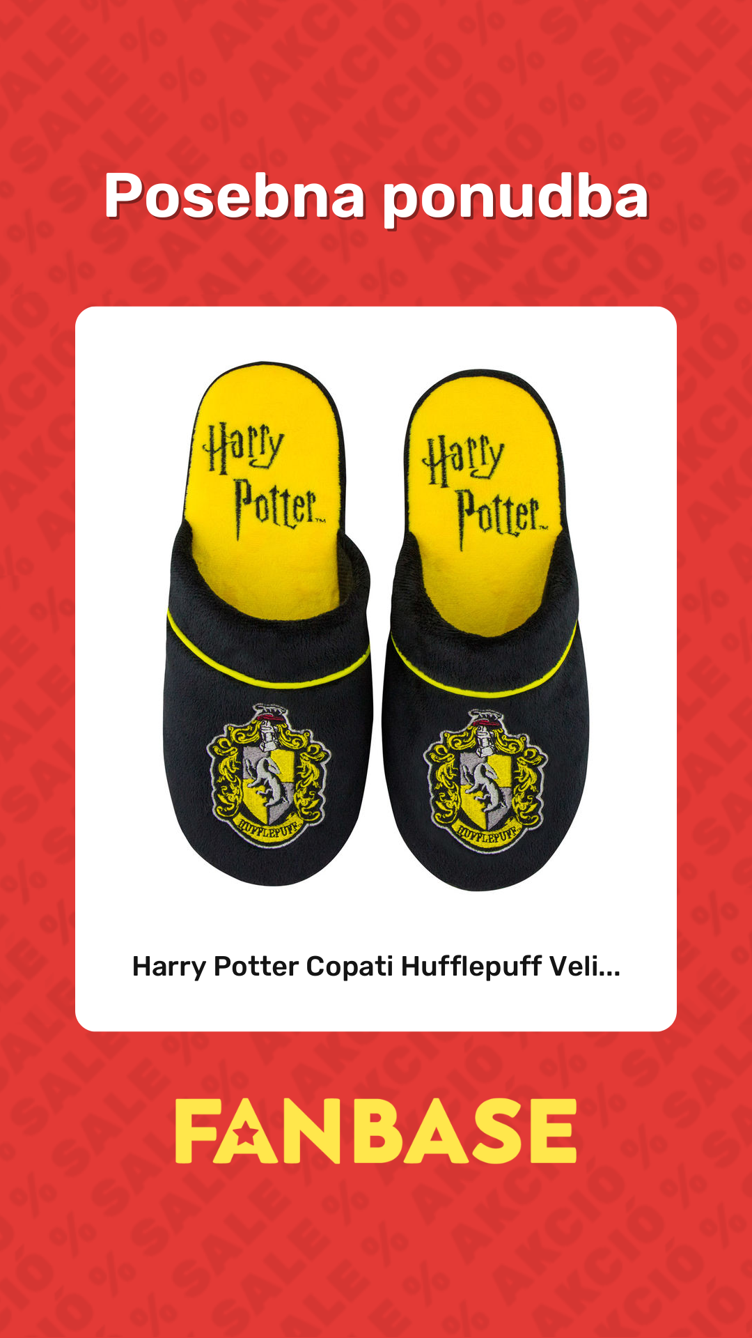 Posebna ponubda: Harry Potter Copati Hufflepuff Veli...