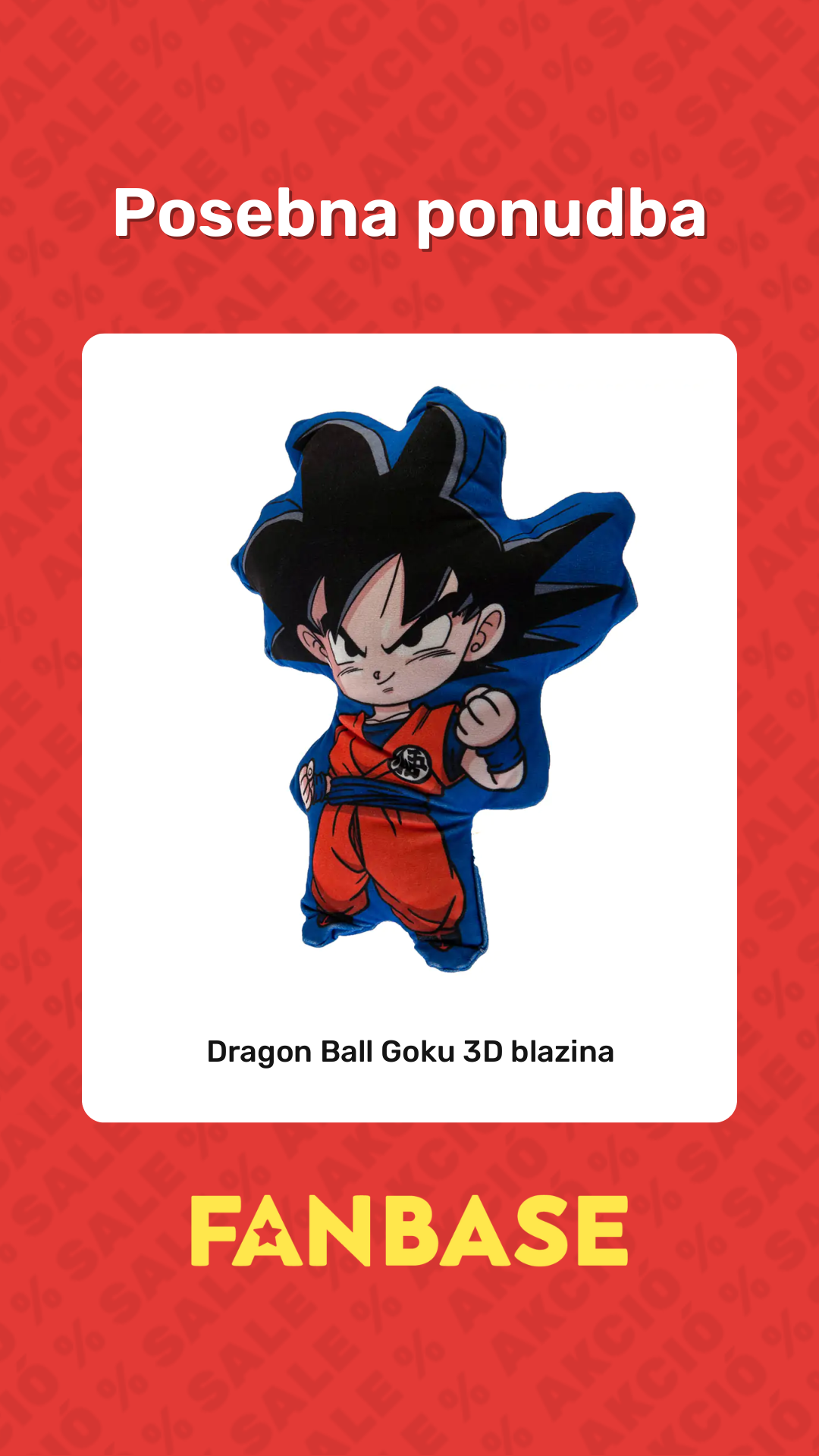Posebna ponubda: Dragon Ball Goku 3D blazina