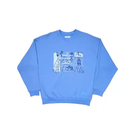 Disney Unisex Oversized Crewneck Sweatshirt Dogs & Cats pulover fotografija izdelka