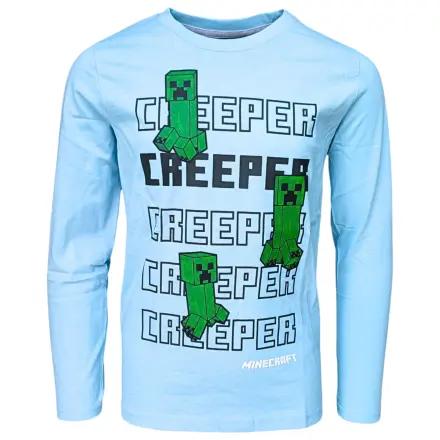 Minecraft Creeper Otroška majica z dolgimi rokavi zgornji del fotografija izdelka