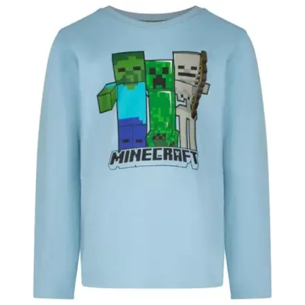 Minecraft Trio Blue otroška majica z dolgimi rokavi, zgornji del fotografija izdelka