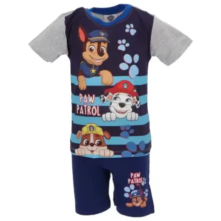 Paw Patrol Happy Stripes Grey kratka otroška pižama fotografija izdelka