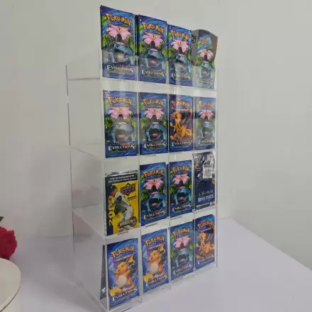 Akrilno namizno stojalo za pakete kart za trgovanje fotografija izdelka