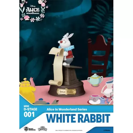 Alice in Wonderland Mini Diorama Stage PVC Kip Glasses White Rabbit 10 cm fotografija izdelka