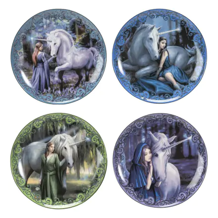 Anne Stokes Krožniki 4-Pack Unicorn and Maiden fotografija izdelka