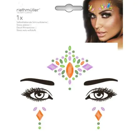 Tattoo za obraz s samolepilnimi okrasnimi kamenčki fotografija izdelka