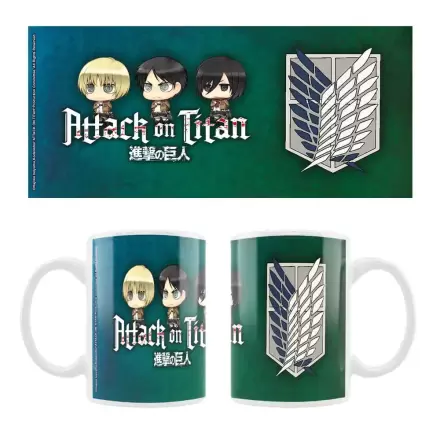 Attack on Titan Keramični *Mug* Eren, Mikasa & Armin *Chibi Style* termékfotója