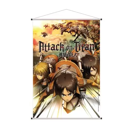Attack on Titan stenski svitek Eren, Mikasa & Armin 60 x 90 cm fotografija izdelka