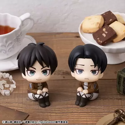 Attack on Titan Look Up PVC kip Eren Jaeger & Levi Set (z darilom) 11 cm fotografija izdelka