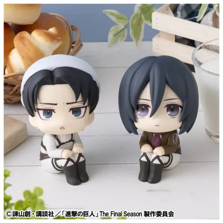 Attack on Titan Look Up PVC Kipi Levi Cleaning up Ver. & Mikasa Ackerman (z darilom) 11 cm fotografija izdelka