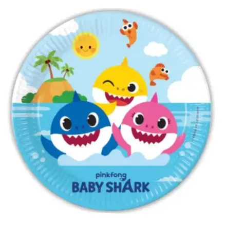 Baby Shark Next Generation Papirnati krožniki 8 kosov 23 cm FSC fotografija izdelka