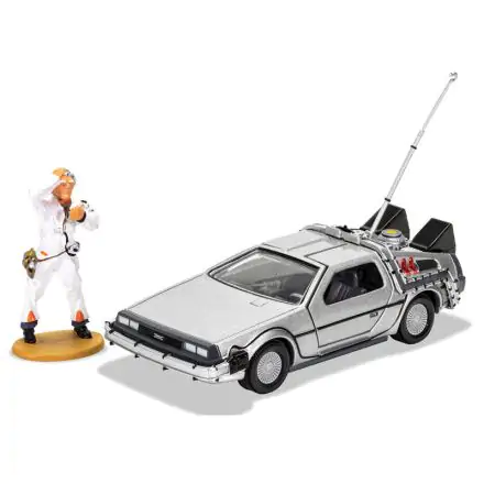 Back to the Future Diecast Model 1/36 DeLorean in figurica Doc Brown fotografija izdelka