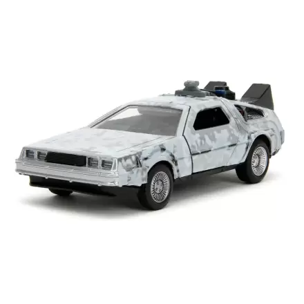 Back to the Future Hollywood Rides modelček iz tlačno litega materiala 1/32 DeLorean Time Machine Frost termékfotója