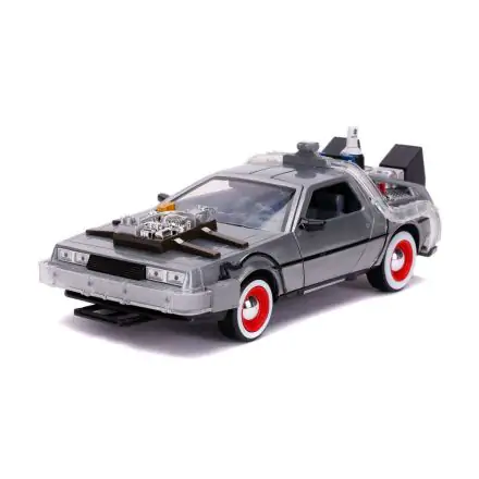 Back to the Future III Hollywood Rides modelček iz tlačno litega materiala 1/24 DeLorean Time Machine termékfotója