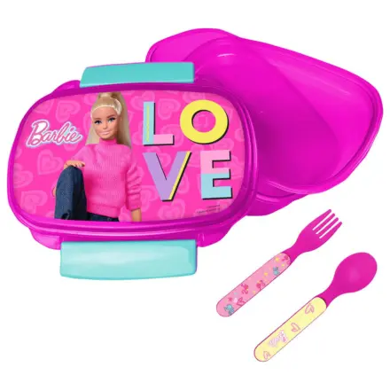 Barbie Love škatla za sendviče + komplet jedilnega pribora fotografija izdelka