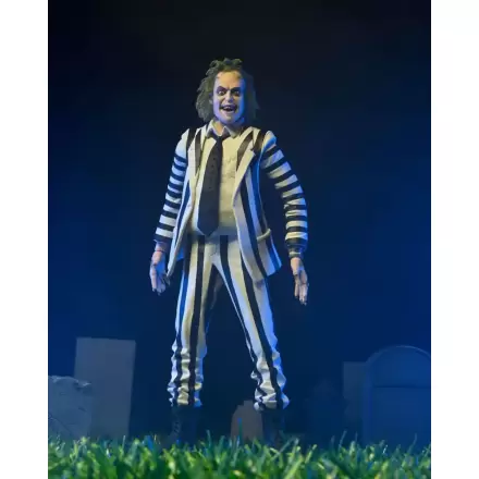 Beetlejuice 1988 Akcijska figura Beetlejuice Black and White Striped Suit 18 cm termékfotója