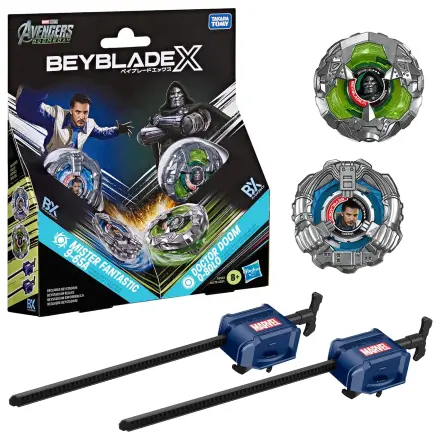 BEYBLADE X Mister Fantastic 9-65A in Doctor Doom 0-80LO fotografija izdelka