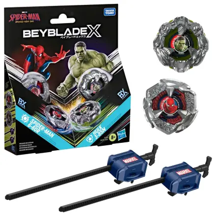 Beyblade X Spider-Man 6-60R in Hulk 3-85N fotografija izdelka