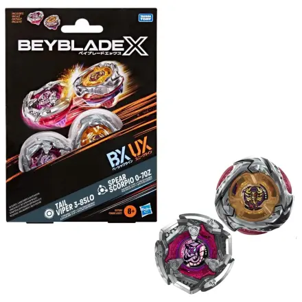 Beyblade X Tail Viper 3-85LO & Spear Scorpio 0-70Z fotografija izdelka