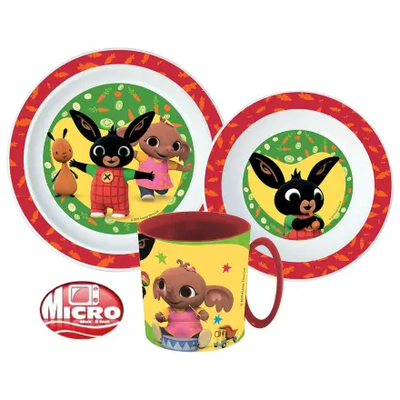 Bing Happy Bunny set posode, mikroplastični set s skodelico fotografija izdelka