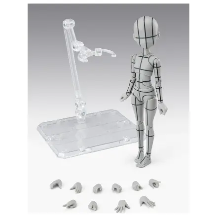 Body Series Body-Chan- Ken Sugimori Edition Wireframe Gray Color Ver. S.H. Figuarts figura 13cm fotografija izdelka
