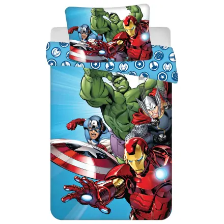 Avengers Svetlo modra otroška, predšolska prevleka za odejo fotografija izdelka