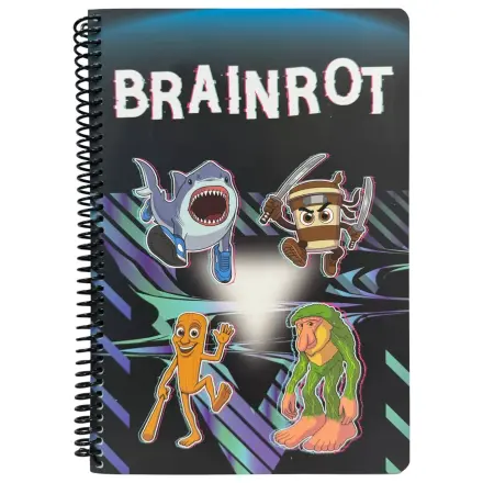 Brainrot Dark B/5 črtan spiralni zvezek, 70 listov fotografija izdelka