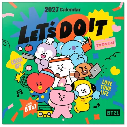 BT21 stenski koledar 2027 30 x 30 cm fotografija izdelka