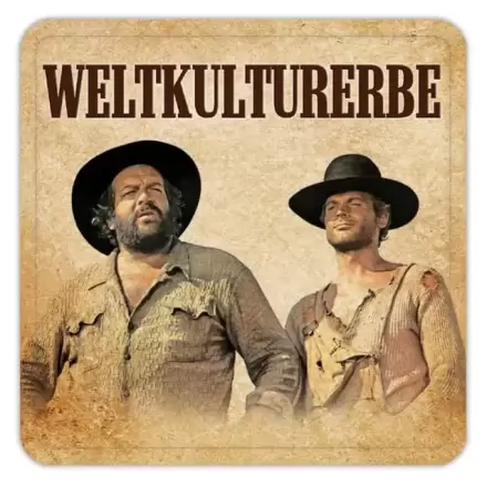 Bud Spencer & Terence Hill pločevinasti podstavki Weltkulturerbe 10 x 10 cm fotografija izdelka