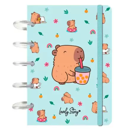 Capibara Bubble Tea A6 zvezek fotografija izdelka