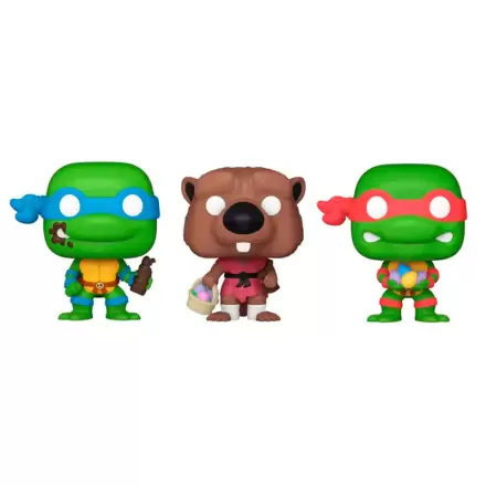 Korenček Pocket POP blister 3 figure Ninja Turtles Splinter Leonardo Raphael termékfotója