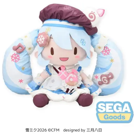 Character Vocal Series 01: Hatsune Miku Fuwa Petit plišasta figura Snow Miku 2026 Dodeka Jumbo 50 cm fotografija izdelka