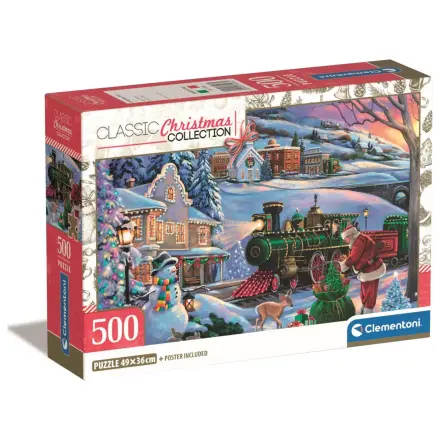 Christmas Train 500-delna kompaktna sestavljanka fotografija izdelka