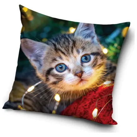 Cat-themed Cozy Lights Prevleka za vzglavnik fotografija izdelka