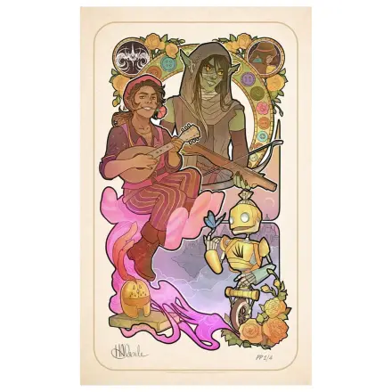 Critical Role Art Print Sam Riegel: Ilustracije ob 10. obletnici Art Nouveau 46 x 28 cm - brez okvirja fotografija izdelka