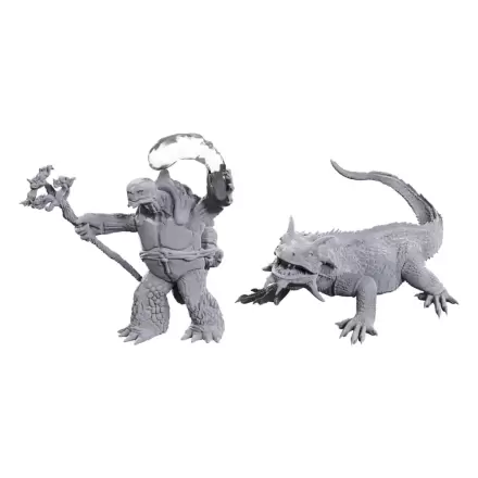 D&D Nolzur's Marvelous Miniatures Nepobarvane miniature Tortle Druid & Wild Shape Velikanski kuščar fotografija izdelka