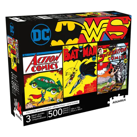DC Comics Sestavljanka Batman, Superman, Wonder Woman trojček (500 kosov) fotografija izdelka
