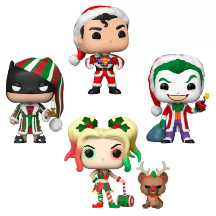 DC Comics POP! Heroes vinilna figura set 4-ih kosov Holiday 9 cm fotografija izdelka