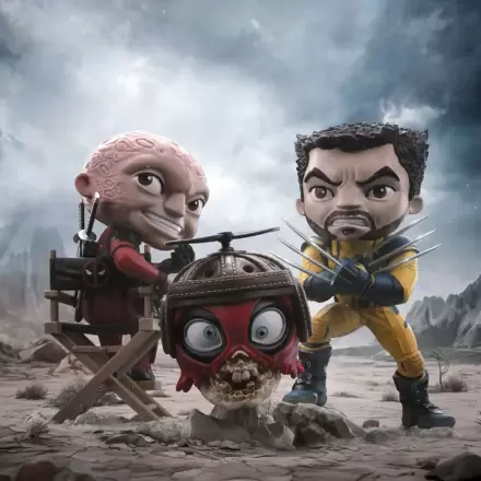 Deadpool & Wolverine Mini Co. PVC Figura Deadpool and Wolverine set Unmasked 14 cm fotografija izdelka