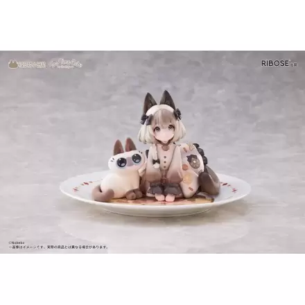 Decorated Life Collection PVC Kip Tea Time Cats x Siamese Cat Azuki-san Friendship Collaboration Exclusive Set 18 cm fotografija izdelka
