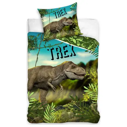 Dinosaur T-Rex Zelena prevleka za odejo fotografija izdelka