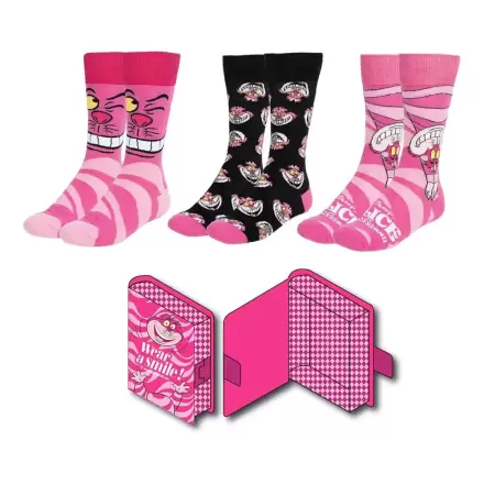 Disney Nogavice 3-Pack Alice in Wonderland Cheshire Cat 36-43 termékfotója