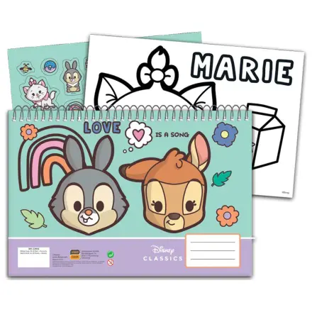 Disney Classics Love A/4 spiralni skicirni blok s 40 listi in nalepkami fotografija izdelka